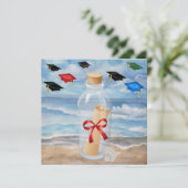 卒業式 – 「ビーチ招待状in aボトル」 - SRF 招待状 (スタンド正面)