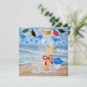 卒業式 – 「ビーチ招待状in aボトル」 - SRF 招待状 (スタンド正面)