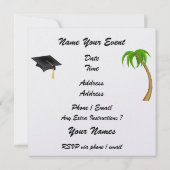 卒業式 – 「ビーチ招待状in aボトル」 - SRF 招待状 (裏面)