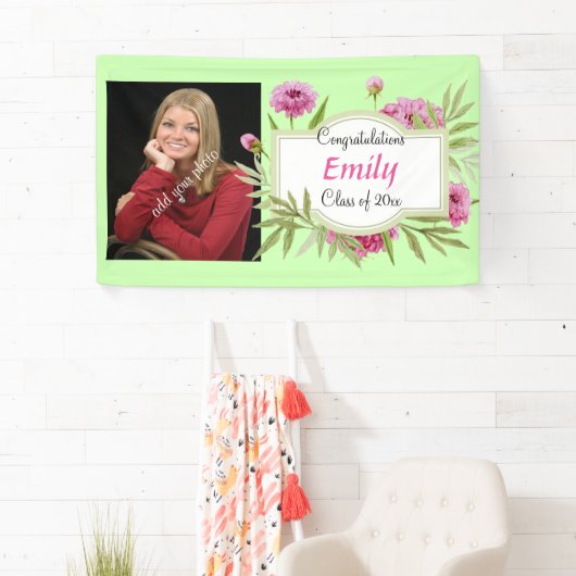 卒業式，ピエレガントンクフローラ，写真，カスタム 横断幕 (インサイチュ)