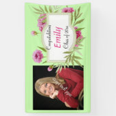 卒業式，ピエレガントンクフローラ，写真，カスタム 横断幕 (縦)