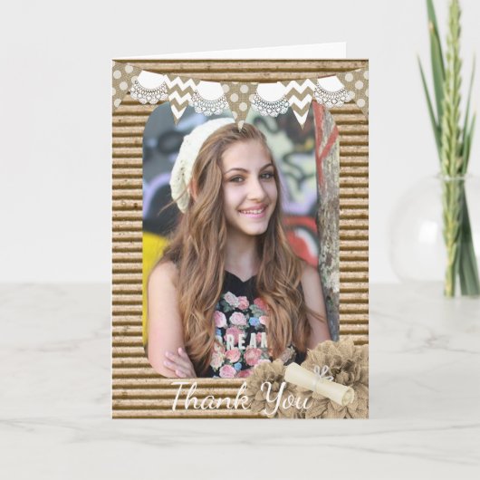 卒業式 フォト 感謝カード (正面)