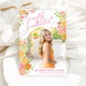 卒業式 フレッシュ フローラル シトラス パーティー 招待状