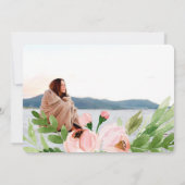 卒業式 ブッシュ ウォーターカラー フラワー 案内状 (裏面)