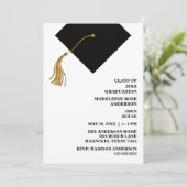 卒業式 ブラックキャップアンドタッセル フォト オープンハウス 招待状 (スタンド正面)