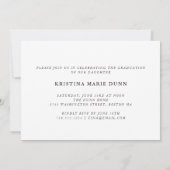 卒業式 ブラック スクリプト フォト コラージュ | 卒業式のお知らせ 招待状 (裏面)