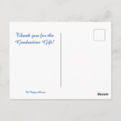 卒業式 ポストカード 青/白 (裏面)