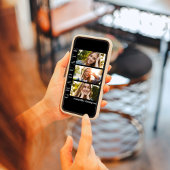 卒業式 モノクロ 現代的な写真コラージュ 招待状