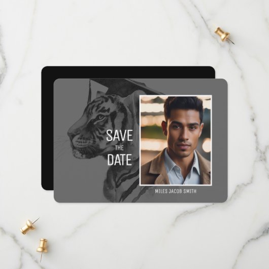 卒業式 保存日付カード セーブザデート (正面/裏面インサイチュ)