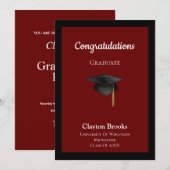 卒業式 卒業パーティー 招待状 (正面/裏面)