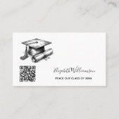 卒業式 名札 QRコード カード (正面)
