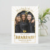 卒業式 天体 宇宙 卒業写真 招待状 (スタンド正面)