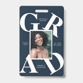 卒業式 学校カラー 太字 スクリプト 卒業生発表 バッジ