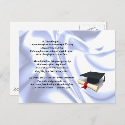 卒業式 孫娘 ポストカード (正面/裏面)