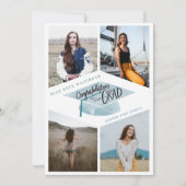 卒業式 – 帽子を持つ私たちの卒業 招待状 (正面)