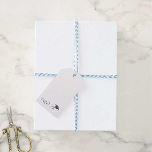 卒業式 帽子 デザイン ギフトタグ (より糸付き)