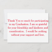 卒業式 感謝カード 招待状 (裏面)