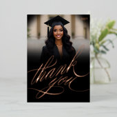 卒業式 感謝 フォト ホイル カード (立ち正面)