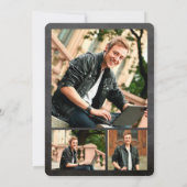 卒業式 手書き 黒板 祝卒業パーティー 招待状 (裏面)