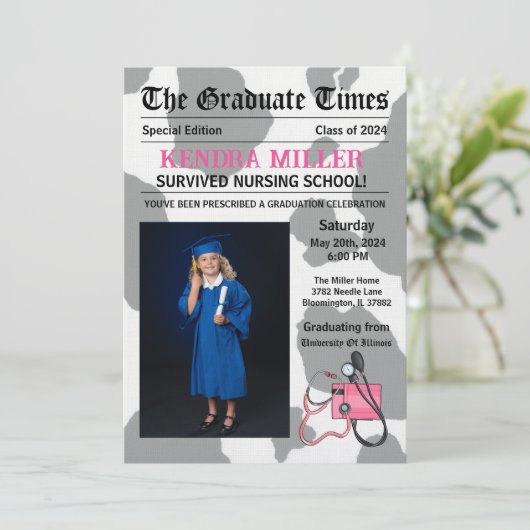 卒業式 招待状 (スタンド正面)