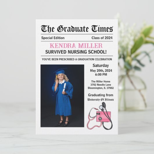 卒業式 招待状 (スタンド正面)