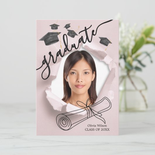 卒業式 招待状 (スタンド正面)