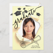 卒業式 招待状 (正面/裏面)