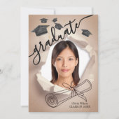 卒業式 招待状 (正面)