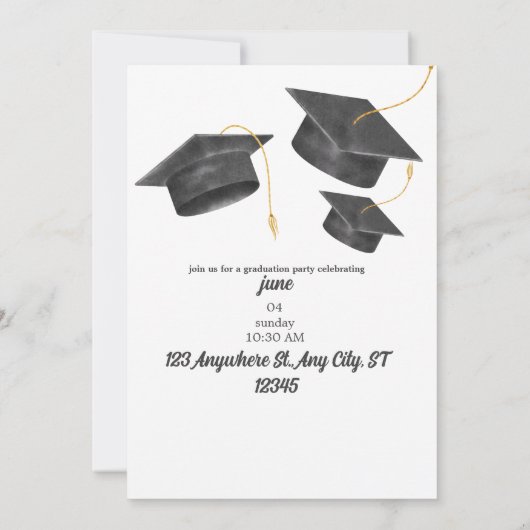 卒業式 招待状 (裏面)