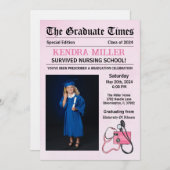 卒業式 招待状 (正面/裏面)