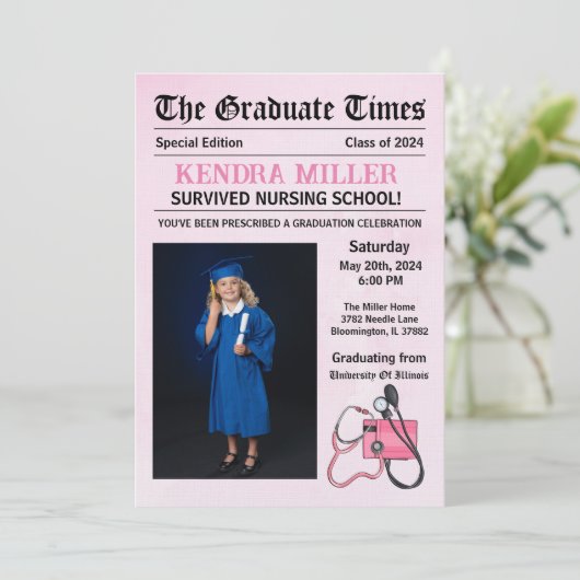 卒業式 招待状 (スタンド正面)