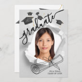 卒業式 招待状 (正面/裏面)