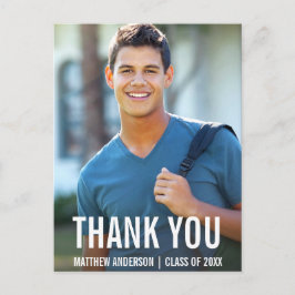 卒業式 現代 フォト ありがとう ポストカード BWB