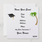 卒業式 - 「瓶に入ったビーチへの招待」 - SRF 招待状 (裏面)