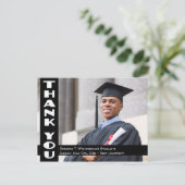 卒業式・結婚式の感謝の写真カード ポストカード (スタンド正面)