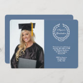 卒業式 花環 フォト 招待状 (正面/裏面)