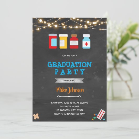 卒業式 薬学部 医学 ご招待 招待状 (スタンド正面)