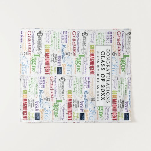 卒業式 記念撮影用 背景ボード インスピレーション タペストリー (正面(横))