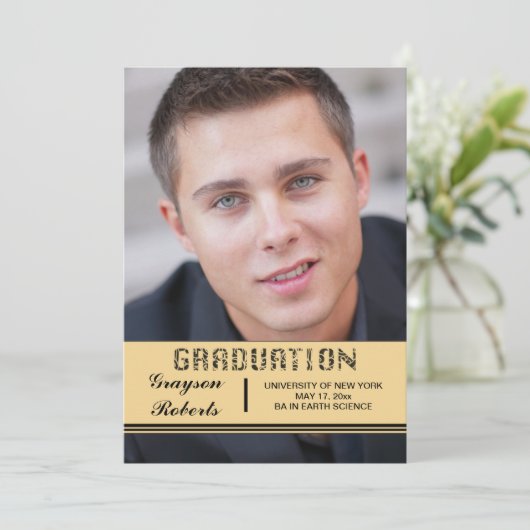 卒業式 透明な発表 案内状 (スタンド正面)