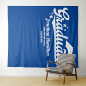 卒業式 青い卒業パーティーの背景 タペストリー (インサイチュ(横))