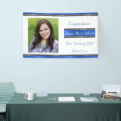 卒業式、青、カスタム写真、 横断幕 (トレードショー)