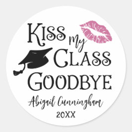 卒業式 面白い KISS MY CLASS GOODBYE 名前 ラウンドシール