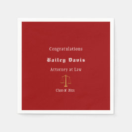 卒業式 黄金の天秤の赤 スタンダードカクテルナプキン