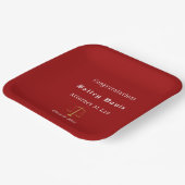 卒業式 黄金の天秤 赤 ペーパープレート (傾斜あり)