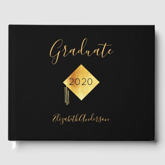 卒業式 黒金 ゲストブック (正面)