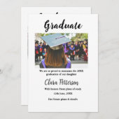 卒業式 20xx年度 クラス発表用 招待状 (正面/裏面)