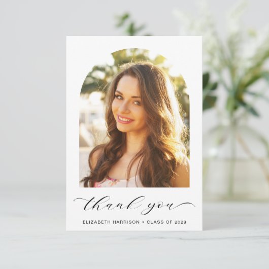 卒業式Arch写真ありがとう サンキューカード (スタンド正面)