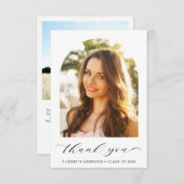 卒業式Arch写真ありがとう サンキューカード (正面/裏面)