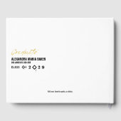 卒業式Bashパーティーサインイン白黒 ゲストブック (裏面)