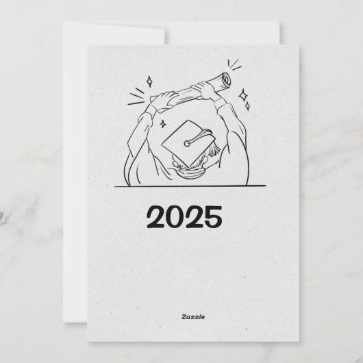 卒業式Bash -エレガントカスタム招待状 シーズンカード (裏面)